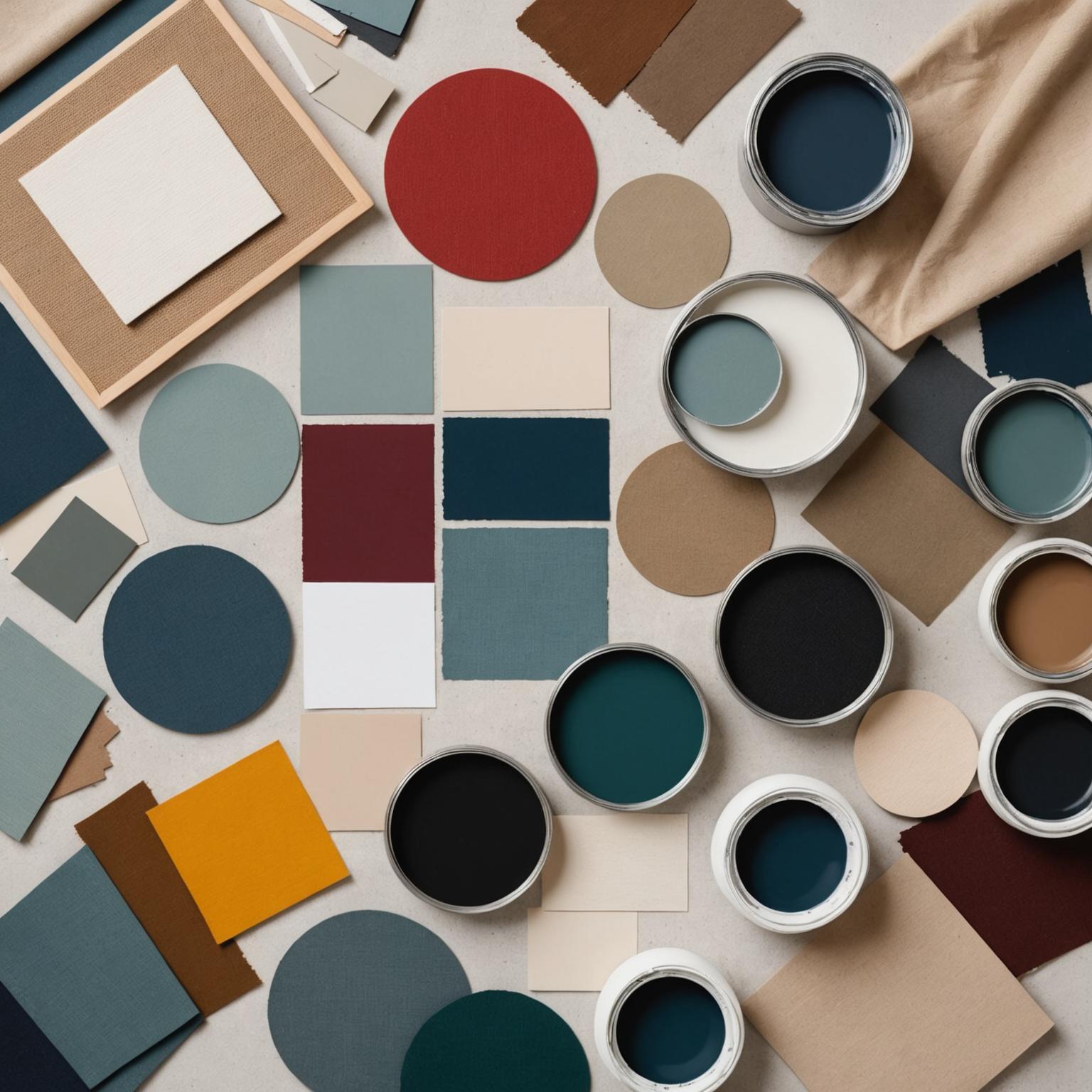 Interior colour psychology mood board
