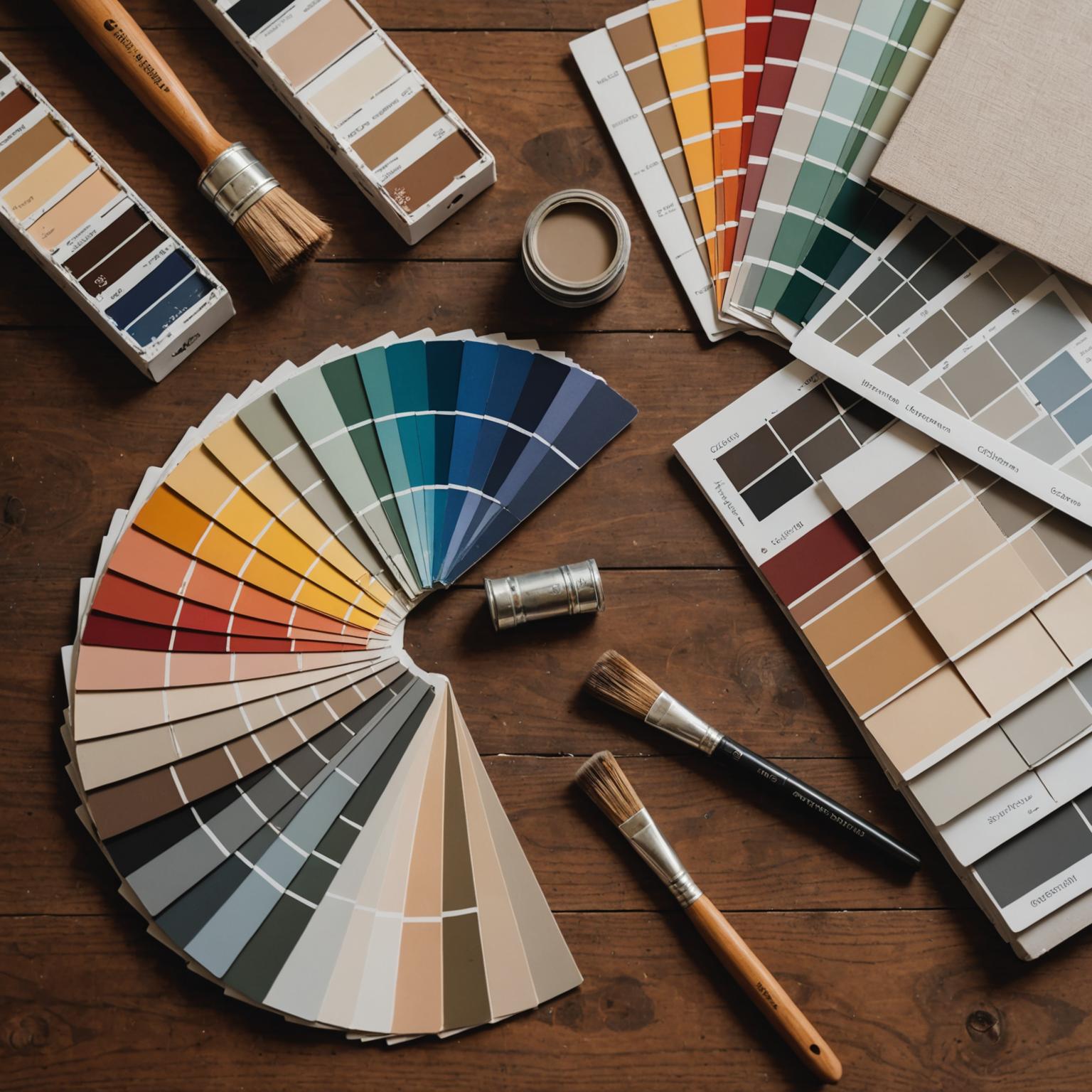 Colour consultation with paint swatches