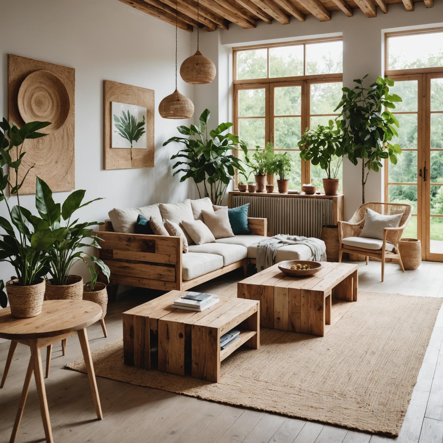 Sustainable interior with natural materials